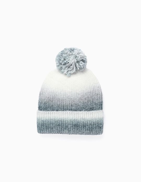 Comprar Online Gorro de Malha Degradé para Criança, Branco/Cinza