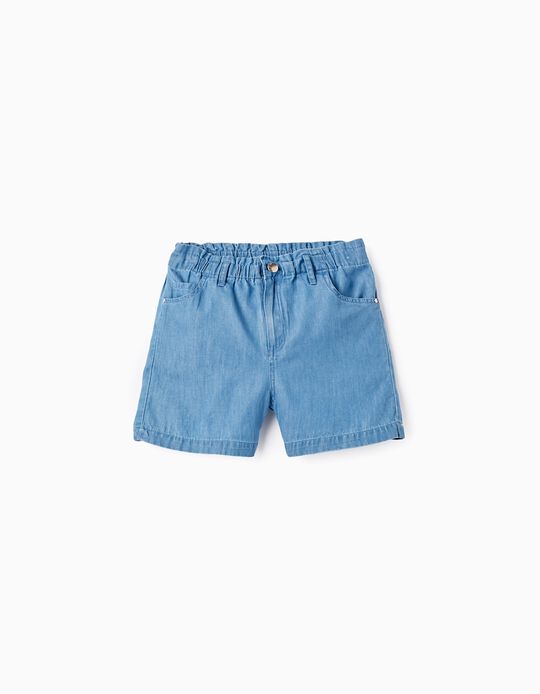 Denim Shorts for Girls, Blue