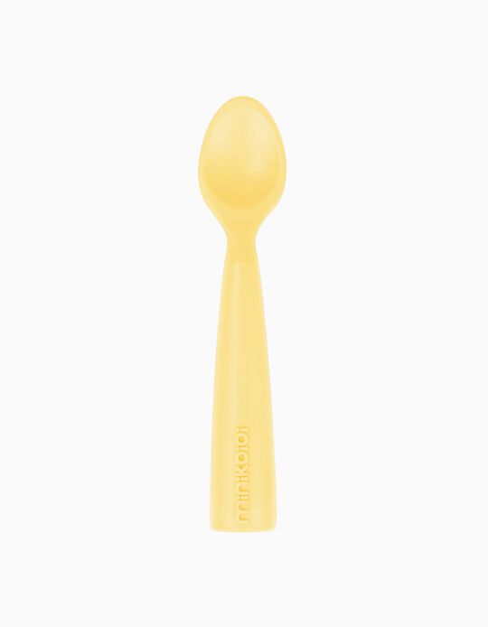 Colher De Silicone Minikoioi Spoon Yellow 6M+