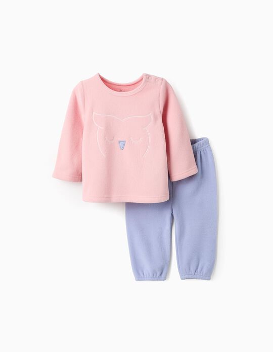 Comprar Online Pijama Polar para Bebé Menina 'Coruja', Rosa/Azul