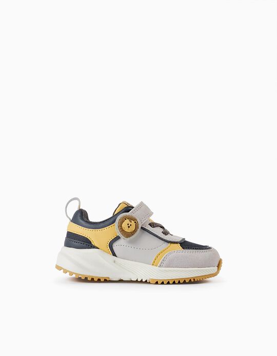 Trainers for Baby Boys 'Adventurous Like a King', Grey/Yellow