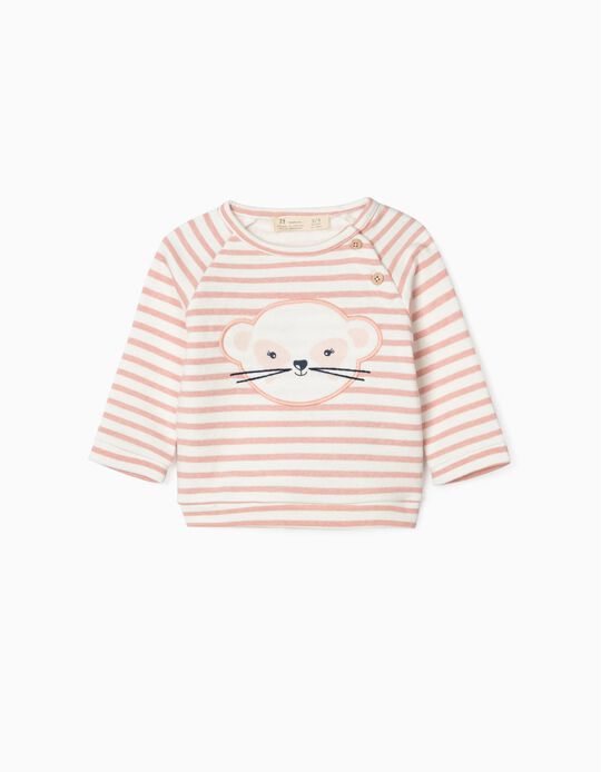 Sweatshirt for Newborn Baby Girls 'Meerkitty', Pink