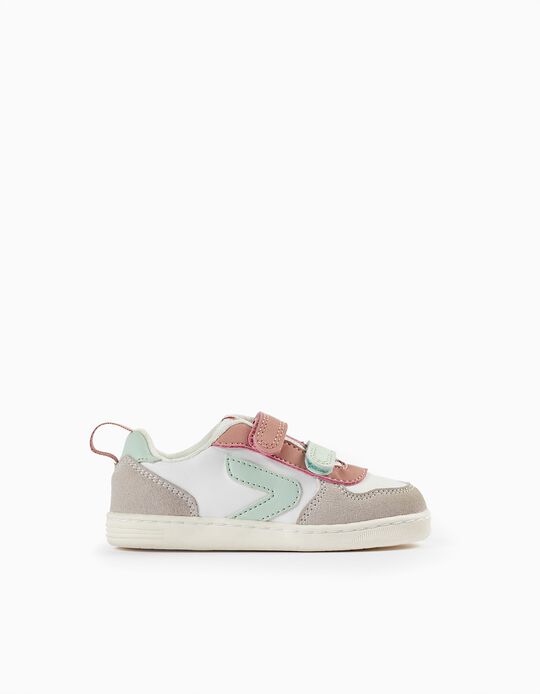 Synthetic Leather Trainers for Baby Girls 'Move', Multicolour