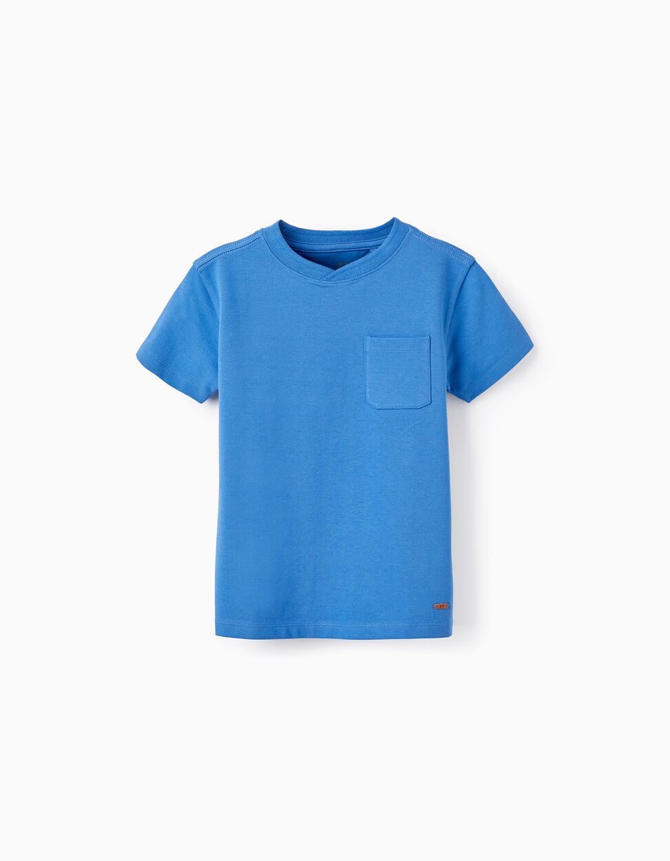 Comprar Online Camiseta de Manga Corta en Piqué de Algodón para Niño, Azul