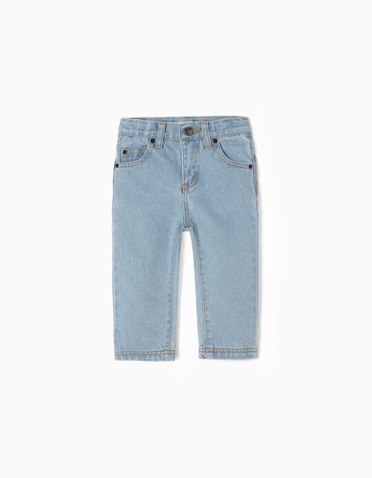 Straight Fit Jeans for Baby Boys, Light Blue