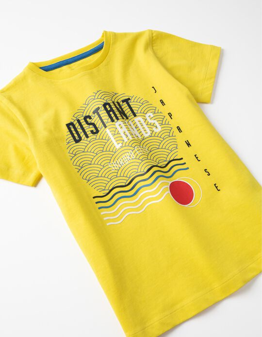 T-Shirt for Boys 'Distant Lands', Yellow