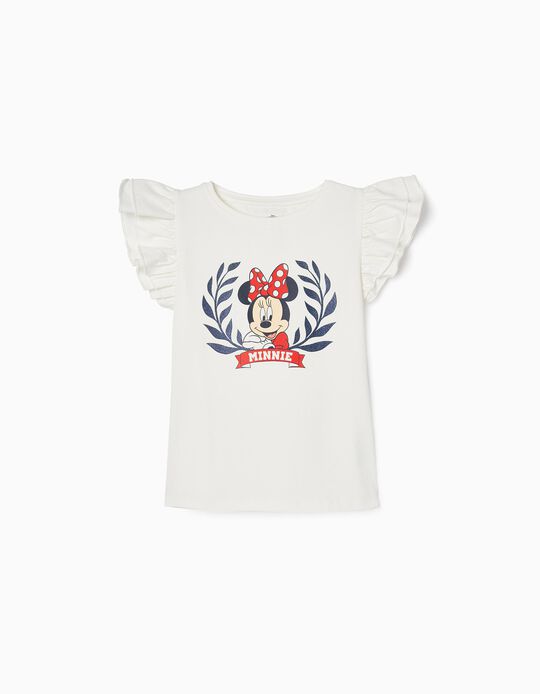 Cotton T-shirt for Girls 'Minnie', White