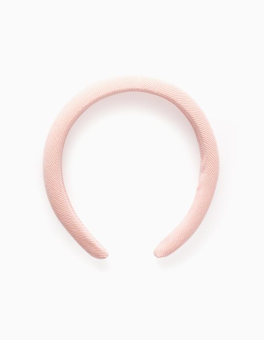 Corduroy Alice Band for Girls, Pink