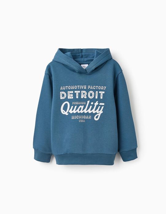 Comprar Online Sweat Cardada com Capuz para Menino 'Detroit', Turquesa