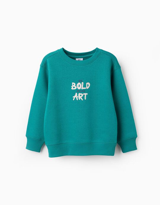 Comprar Online Sweat Cardada para Menino 'Make Art', Verde