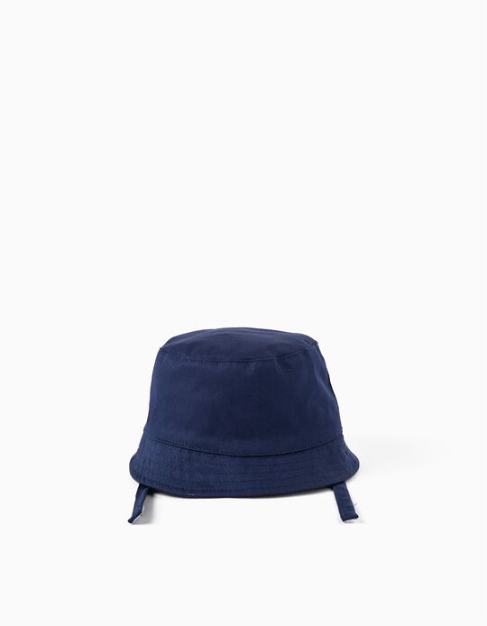 Sombrero de Sarga para Recién Nacido, Azul Oscuro
