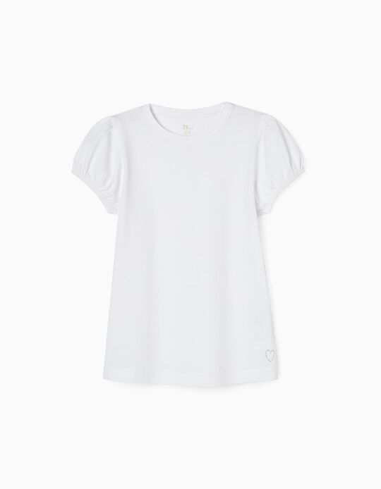 T-Shirt Fille, Blanc