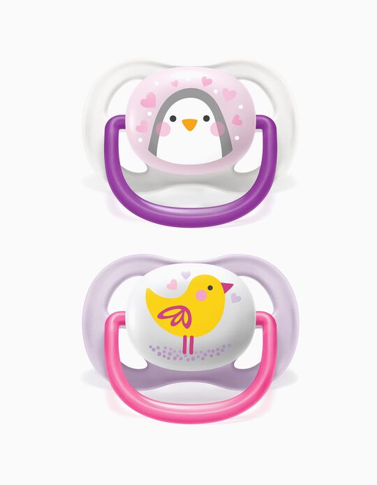 Pacifier Ultra Air Silicone Animal 0-6M Philips/Avent 2Un.