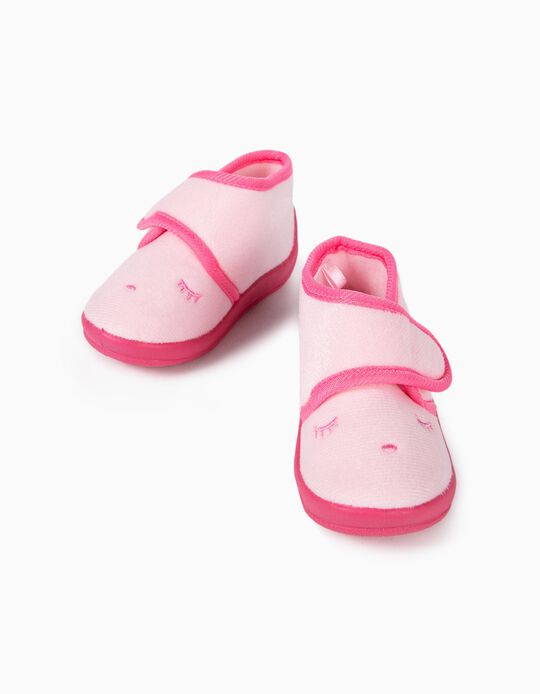 Zapatillas de Casa para Bebé Niña 'Sleepy', Rosa