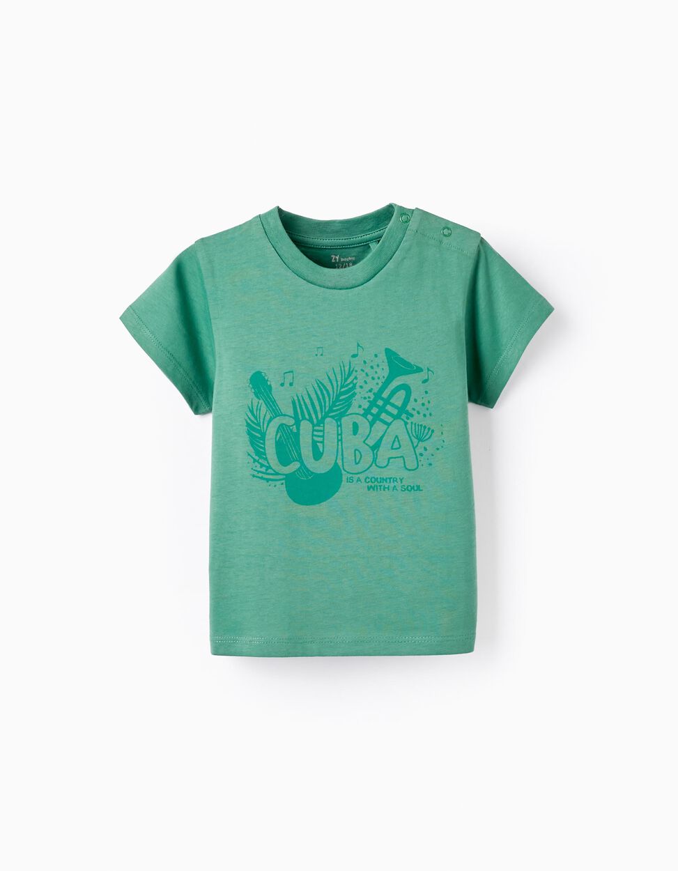 Comprar Online T-shirt de Algodão para Bebé Menino 'Cuba', Verde