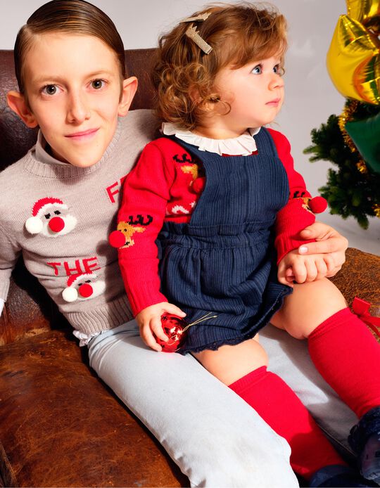 Camisola de Natal para Bebé 'You&Me', Vermelho