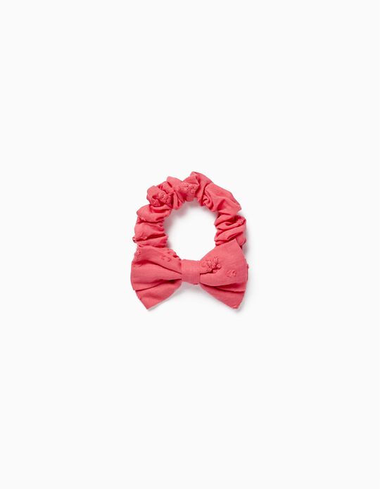 Elastic Scrunchie with Bow for Baby and Girl, Pink