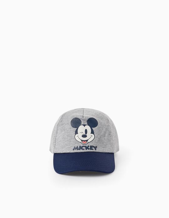 Cap in Knit and Cotton for Boys 'Mickey', Dark Blue/Grey