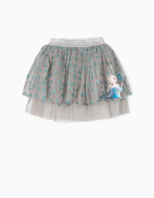 Tulle Skirt for Girls 'Elsa', Grey/Blue