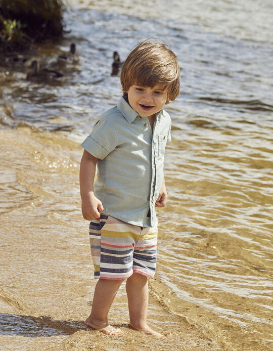 Striped Shorts for Baby Boys, Multicoloured