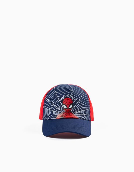 Cotton Cap for Boys 'Spider-Man', Red/Dark Blue