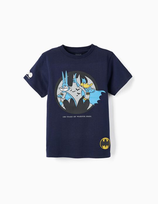 T-Shirt para Menino 'Looney Tunes x Batman', Azul-Escuro