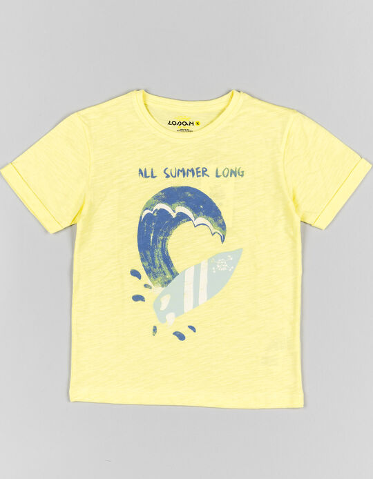 Comprar Online T-shirt de Algodão para Menino 'All Summer Long', Amarelo
