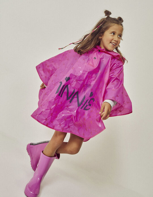 Poncho Rain Cape for Girls 'Minnie', Pink