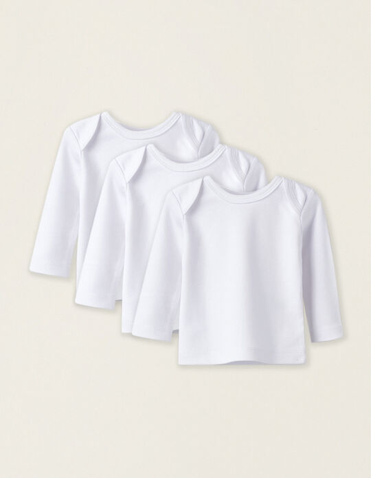 Comprar Online Pack 3 Camisolas Interiores com Efeito Térmico para Bebé, Branco