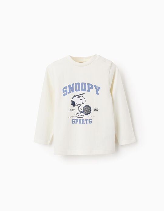 Comprar Online T-shirt de Manga Comprida para Bebé Menino 'Snoopy', Branco