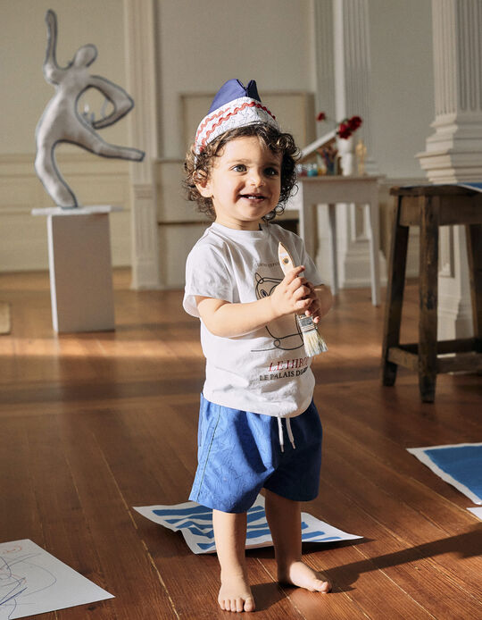 Pantalones Cortos de Baño Estampados para Bebé Niño 'You & Me', Azul