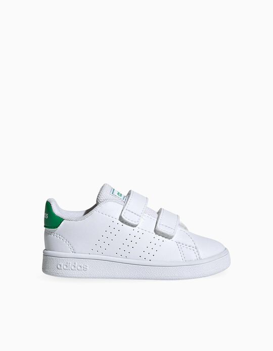 Baskets bébé 'Adidas Advantage', blanc/vert
