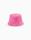 Reversible Hat for Baby Girls 'Ocean', Pink/Coral