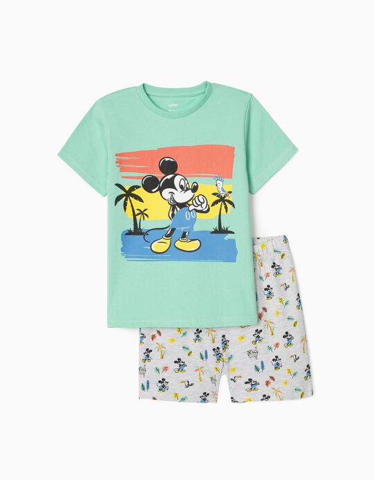 Pyjamas for Boys 'Mickey', Aqua Green/Grey