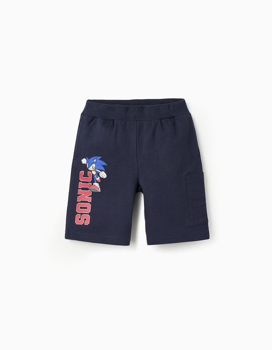 Comprar Online Shorts de Algodón para Niño 'Sonic', Azul Oscuro