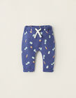 Pantalones con Estampado de Vegetales para Recién Nacido, Azul