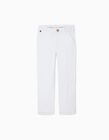 Trousers with Creases for Boys, White