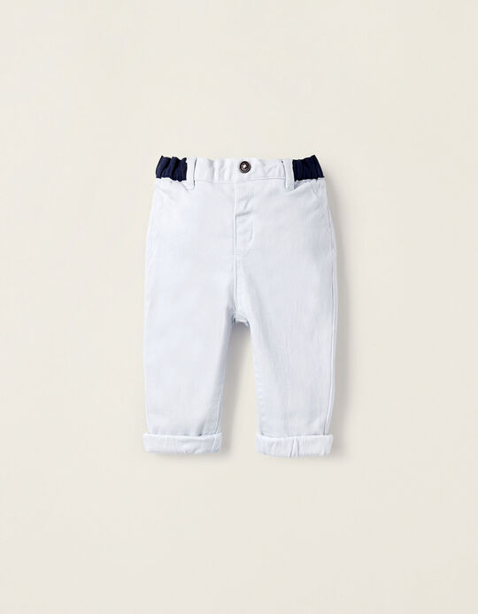 Chino Trousers for Newborns, Light Blue