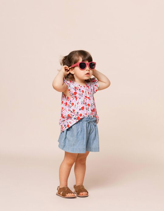 Floral Blouse for Baby Girls, Multicoloured