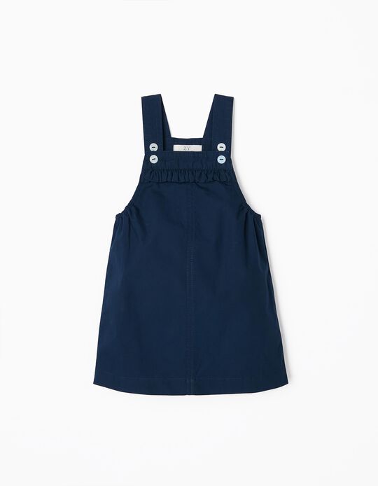 Pinafore Dress for Baby Girls, Dark Blue
