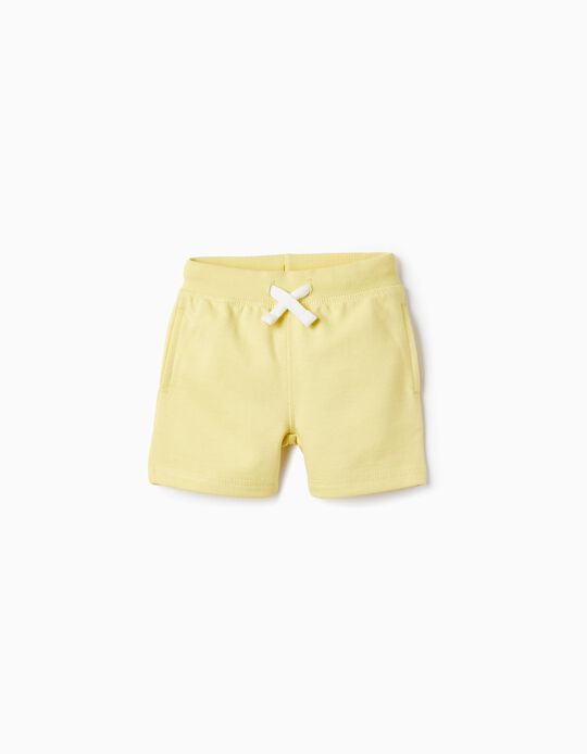 Cotton Shorts for Baby Boys, Yellow