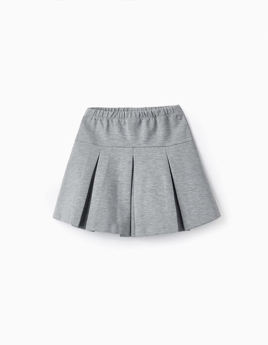 Knitted Skirt for Girls, Grey