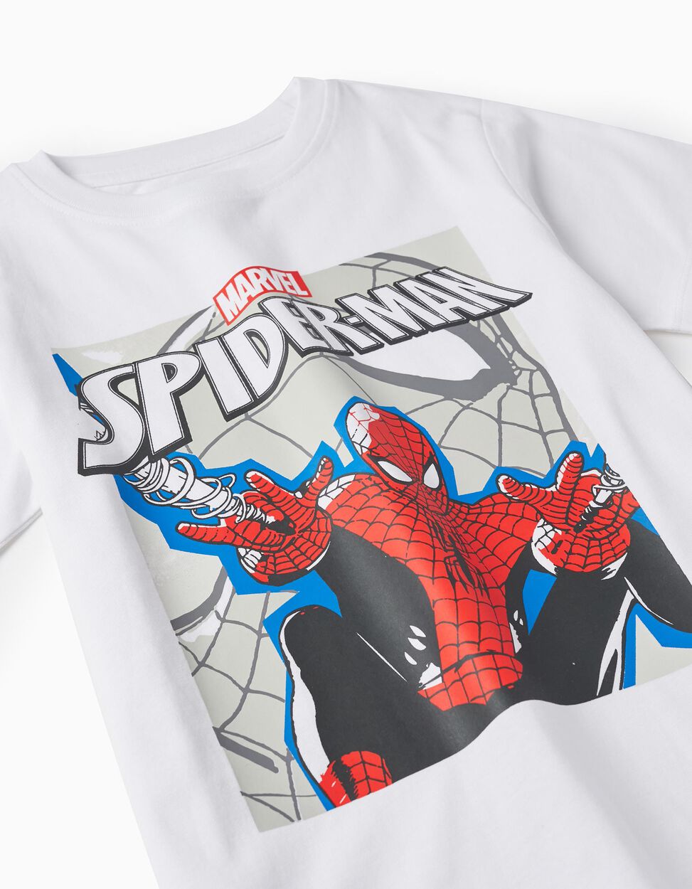 Comprar Online T-Shirt + Calções Desportivos para Menino 'Homem-Aranha', Branco/Cinza