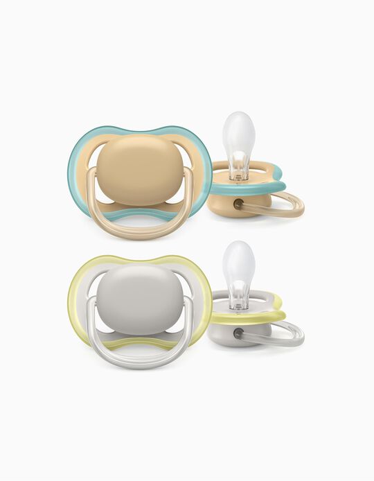 2 Sucettes Ultra Air Silicone Neutral 0-6M Philips/Avent