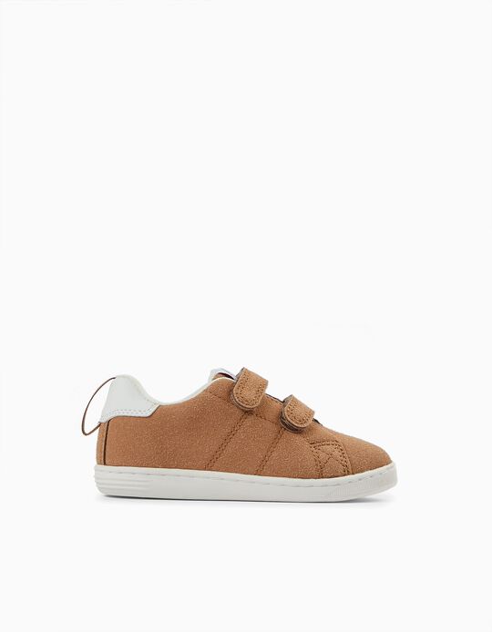 Synthetic Suede Trainers for Baby Boys 'ZY 1996', Camel