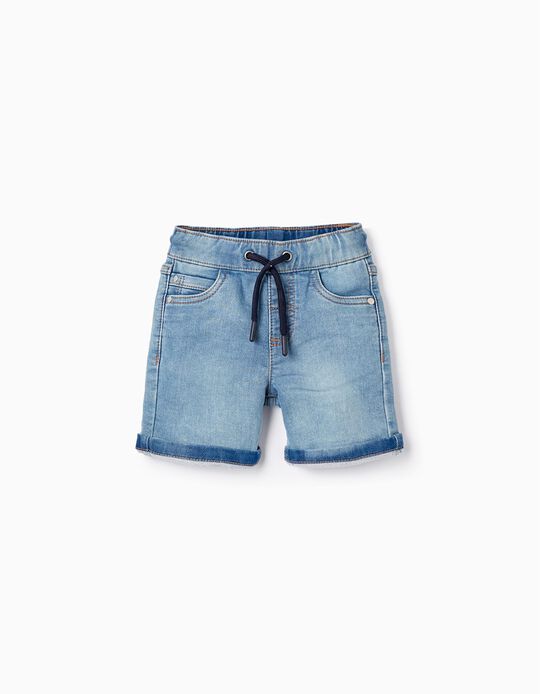 Shorts en jean en coton pour bébé garçon, Bleu