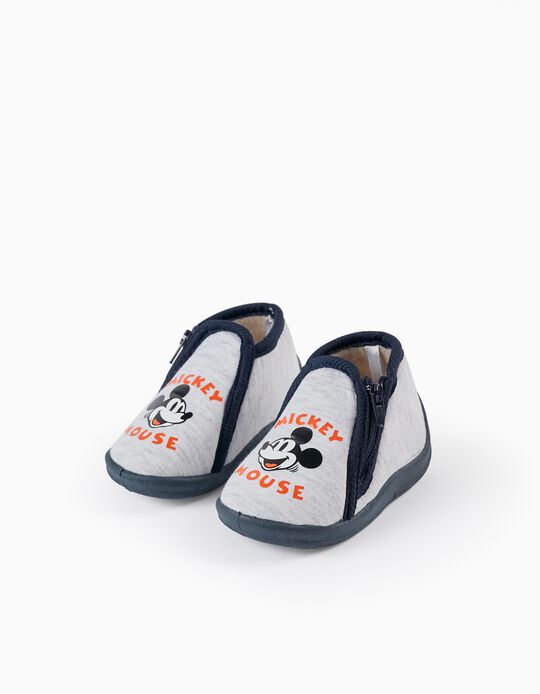 Slippers for Baby Boys 'Mickey', Gray