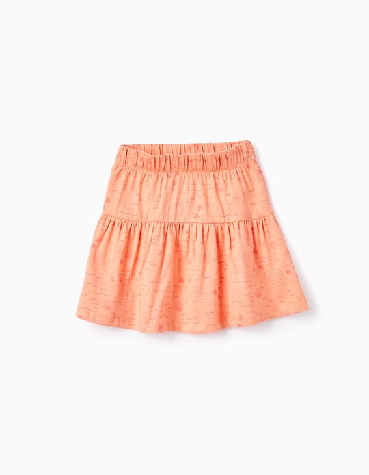 Pack of 2 Cotton Skirts for Girls 'Dreaming', Coral