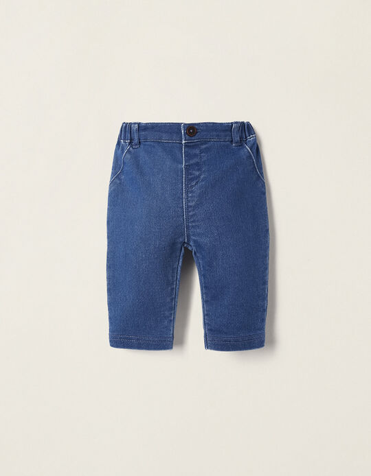 Chino Jeans for Newborn Boys, Blue