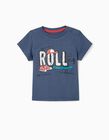 T-shirt for Baby Boys, 'Rolling', Blue